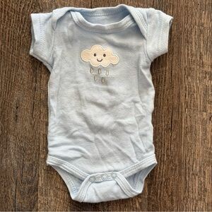 Light Blue Baby Onesie with Cloud Design (Bundle!)